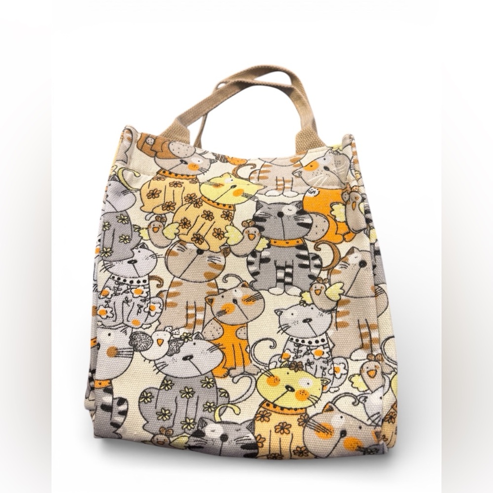 Cat Print Tote Bag - Multicolor - Picture 2 of 7